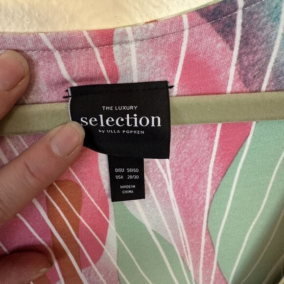 Womens MuMu Vibrant Floral Maxi Dress By Ulla Popken Size 28 Loungewear Zip Up - Picture 2 of 10